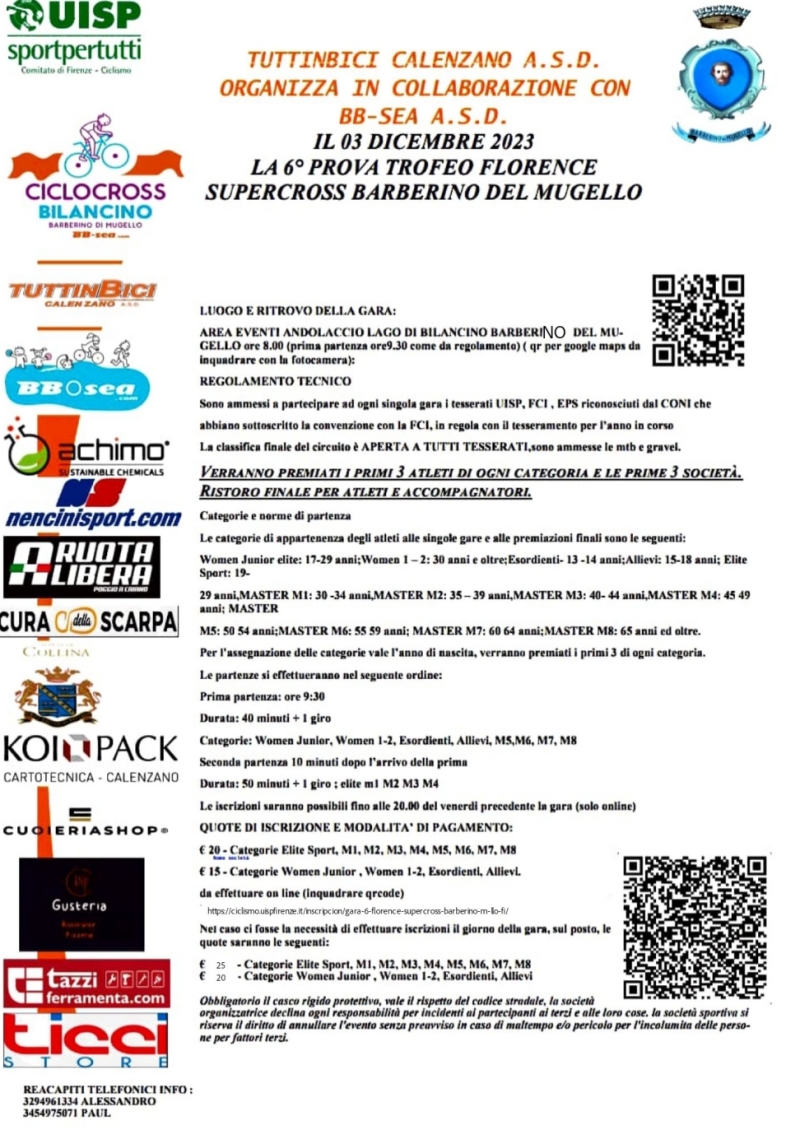 GARA 6 -FLORENCE SUPERCROSS BARBERINO M.LLO (FI) - Iscriviti