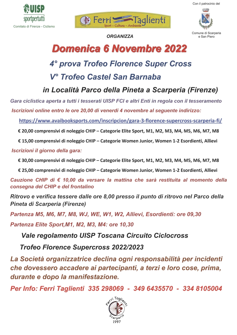 GARA 3 - FLORENCE SUPERCROSS - SCARPERIA (FI) - Register