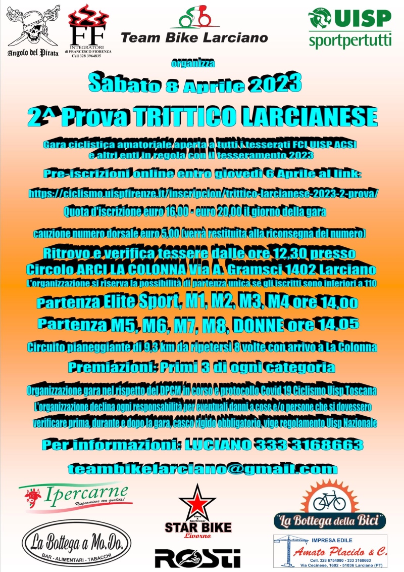 TRITTICO LARCIANESE 2023 2^PROVA - Iscriviti