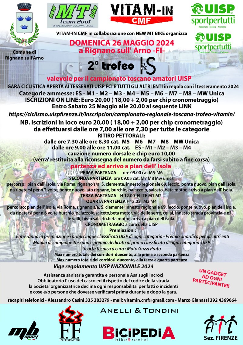 CAMPIONATO REGIONALE TOSCANA - TROFEO VITAMIN - Iscriviti