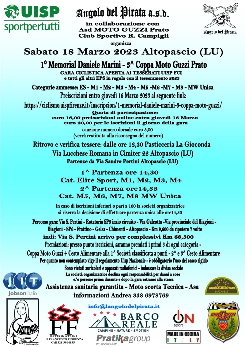 1° MEMORIAL DANIELE MARINI 3^ COPPA MOTO GUZZI - Iscriviti 1° MEMORIAL DANIELE MARINI 3^ COPPA MOTO GUZZI - Iscriviti